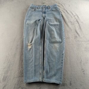 Vintage 90s Calvin Klein Jeans 30 (Fits 28x30) Blue Light Wash Wide Baggy Skater